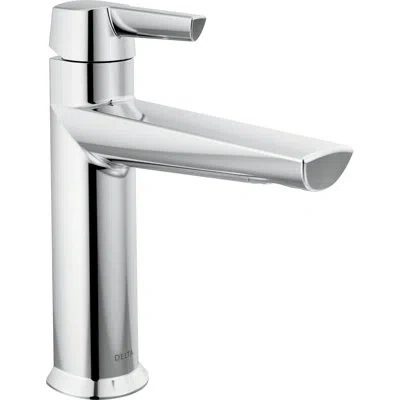 Delta Galeon Single Hole Bathroom Faucet With Drain Assembly In Lumicoat Chrome