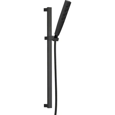 Delta H2okinetic Hand Shower With Slide Bar, 3-spray Handheld Shower Head, Slide Bar Hand Shower In Matte Black