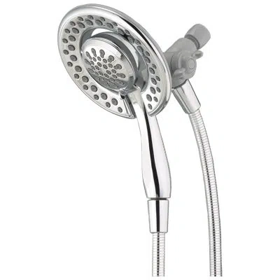 Delta In2ition 2-in-1 Dual Hand Held Shower Head, 3-spray Detachable Round Shower Head 1.75 Gpm In Chrome