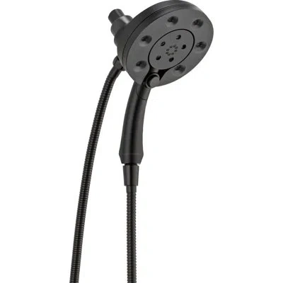 Delta In2ition 2-in-1 Dual Hand Held Shower Head, 3-spray Detachable Shower Head 2.5 Gpm In Matte Black