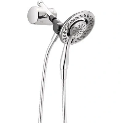 Delta In2ition 2-in-1 Dual Shower Head With Clarifi Standard Shower Filter In Chrome