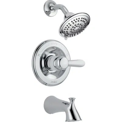 Delta Lahara 14 Series Single-function Tub Shower Faucet Set, Shower Valve Trim Kit In Chrome