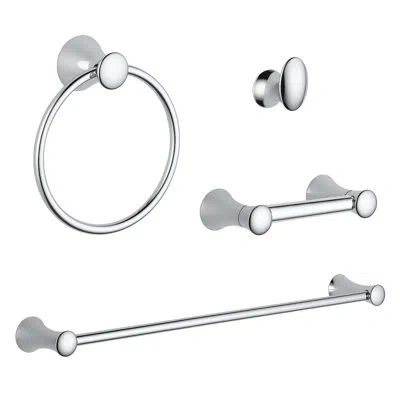 Delta Lahara 4 Piece Bathroom Hardware Set In Chrome