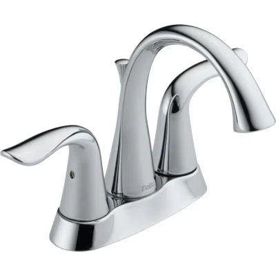 Delta Lahara Centerset Bathroom Faucet With Drain Assembly, 2-handle Bathroom Sink Faucet In Chrome