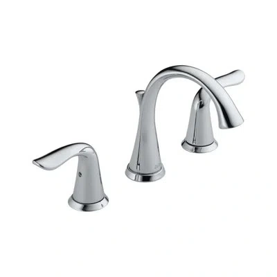 Delta Lahara Widespread Bathroom Faucet 3 Hole, 2-handle Bathroom Sink Faucet With Drain Assembly In Chrome
