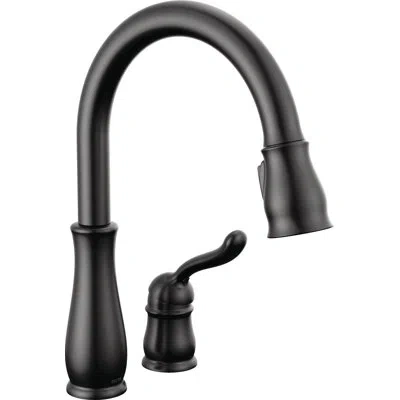 Delta Leland Pull Down Single Handle Kitchen Faucet With Accessories In Black