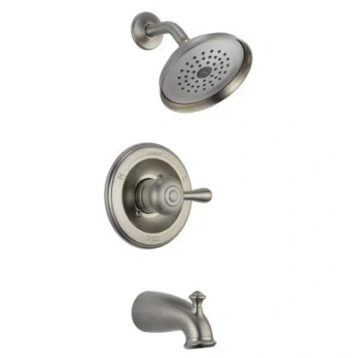 Delta Leland Tub And Shower Faucet With Valve In Stainless