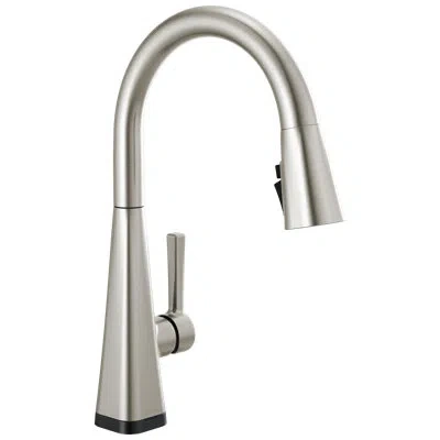 Delta Lenta Pull Down Sprayer Touch Kitchen Sink Faucet, Touch Control Kitchen Faucet In Spotshield Stainless