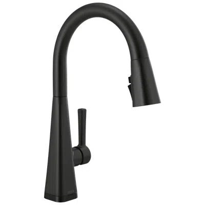 Delta Lenta Touch2o Kitchen Faucet With Touchless Technology In Matte Black