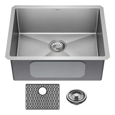 Delta Lenta™ Undermount 16 Gauge Stainless Steel Single Bowl Kitchen Sink With Accessories