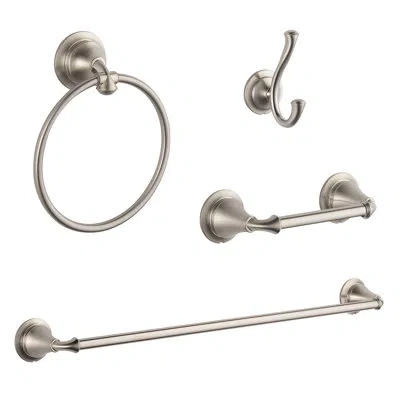 Delta Linden 4 Piece Bathroom Hardware Set In Stainless
