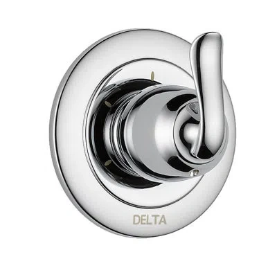 Delta Linden Diverter Faucet Trim Only With Level Handles In Chrome