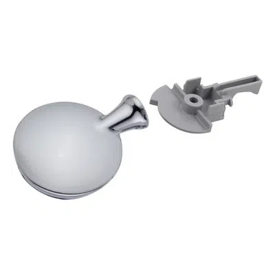 Delta Lockwood Single Metal Lever Handle Temperature Knob And Cover In Brilliance Stainless