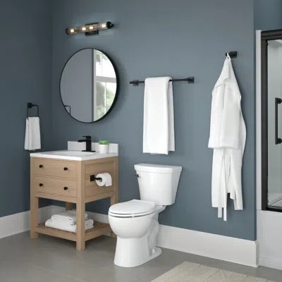 Delta Mclaren Wall Mount Double Towel Hook Bath Hardware Accessory In Matte Black