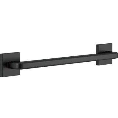 Delta Modern Angular Concealed Screw Decorative Grab Bar In Matte Black