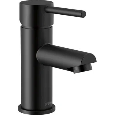 Delta Modern Single Hole Bathroom Faucet With Drain Assembly In Black