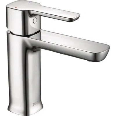 Delta Modern Single Hole Bathroom Faucet With Drain Assembly, Single Handle Bathroom Sink Faucet In Chrome