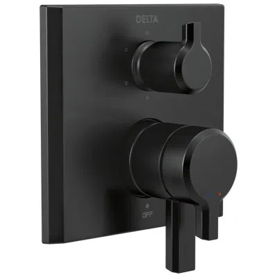 Delta Monitor 17 Series Valve Trim With 6-setting Integrated Diverter In Matte Black