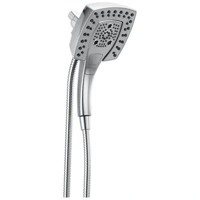 Delta Multi Function 1.75 Gpm Dual Shower Head With H2okinetic Technology In Lumicoat Chrome