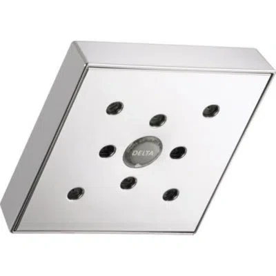 Delta Multi Function Fixed Shower Head With H2okinetic Technology In Lumicoat Chrome
