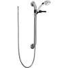 Delta Multi Function Handheld Shower Head In Stainless And White