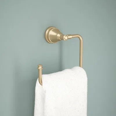 Delta Mylan Wall Mount Square Open Towel Ring Bath Hardware Accessory In Champagne Bronze