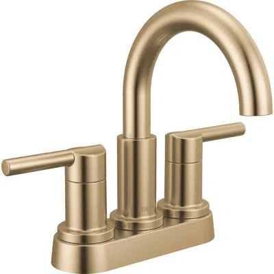 Delta Nicoli Centerset Bathroom Faucet, 2-handle Bathroom Sink Faucet In Champagne Bronze