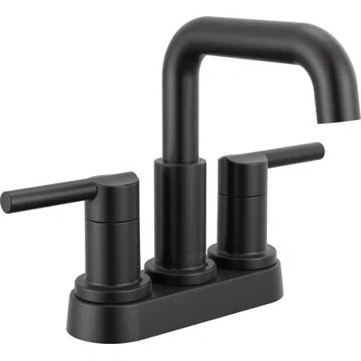 Delta Nicoli Centerset Bathroom Faucet, 2-handle Bathroom Sink Faucet In Matte Black