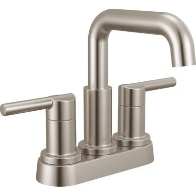 Delta Nicoli Centerset Bathroom Faucet, 2-handle Bathroom Sink Faucet In Stainless Steel