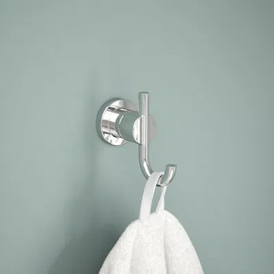 Delta Nicoli Double Towel Hook Bath Hardware Accessory In Polished Chrome
