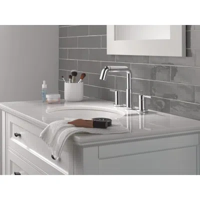 Delta Nicoli Pull-down Widespread Bathroom Faucet, Pull Out Sprayer Bathroom Sink Faucet In Chrome