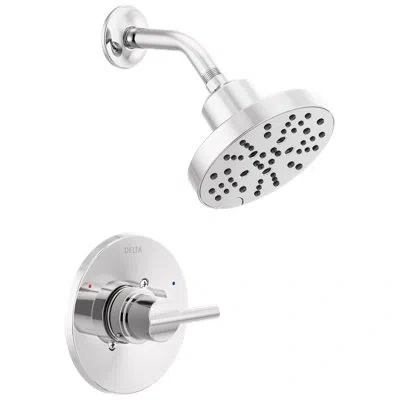 Delta Nicoli Single-function Shower Faucet Set, Shower Trim Kit With H2okinetic Shower Head And Valve In Chrome