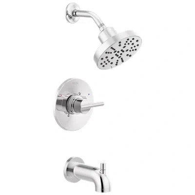 Delta Nicoli Single-function Tub Shower Faucet Set, Shower Trim Kit With H2okinetic Shower Head And Valve In Chrome