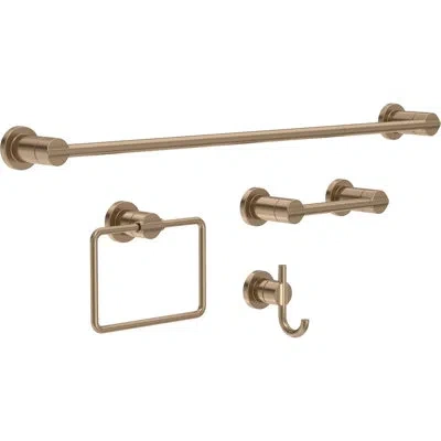 Delta Nicoli Wall Mount Square Closed Towel Ring Bath Hardware Accessory In Gold