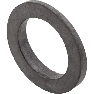 Delta Overflow Plate Beveled Gasket In Black