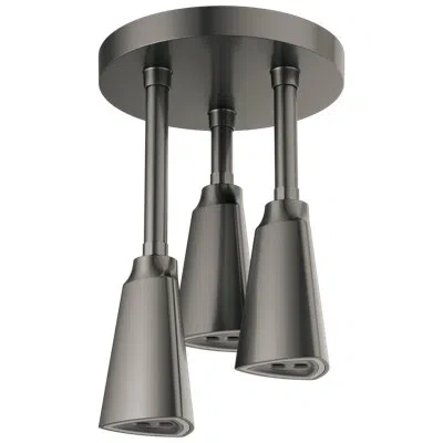 Delta Pendant Raincan Massage Fixed Shower Head With H2okinetic Technology In Black