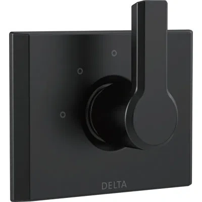 Delta Pivotal 3-setting 2-port Diverter Trim In Matte Black