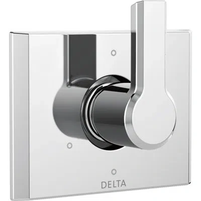 Delta Pivotal 6-setting 3-port Diverter Trim In Lumicoat Chrome