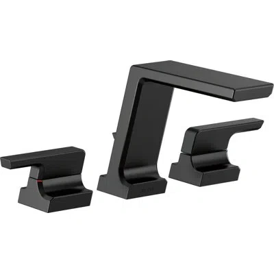 Delta Pivotal Double Handle Deck Mounted Roman Tub Faucet Trim In Black
