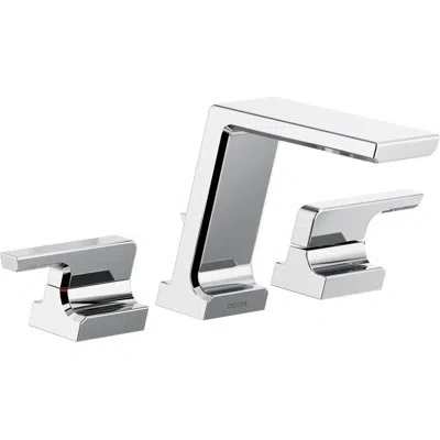 Delta Pivotal Double Handle Deck Mounted Roman Tub Faucet With Optional Handshower In Lumicoat Chrome