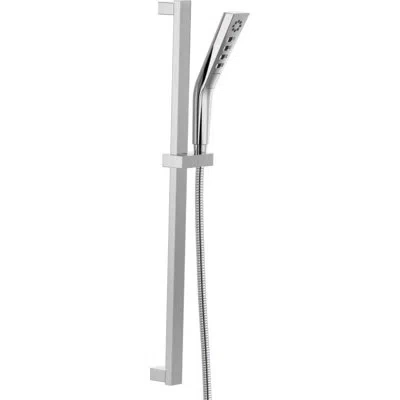 Delta Pivotal H2okinetic Hand Shower With Slide Bar, 3-spray Handheld Shower Head, Slide Bar Hand Shower In Chrome