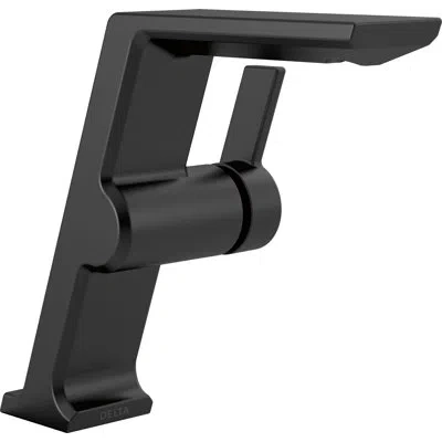 Delta Pivotal Mid Height Vessel Sink Faucet Bathroom Faucet In Matte Black