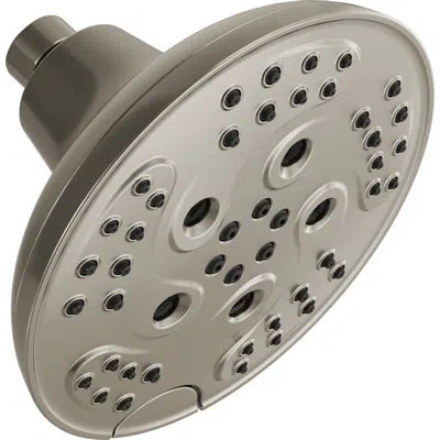 Delta Pivotal Multi Function Fixed Shower Head With H2okinetic Technology In Stainless Steel
