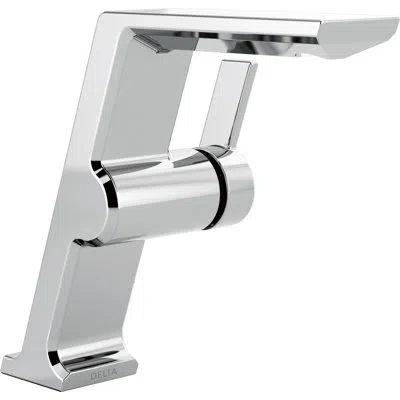 Delta Pivotal Single Hole Bathroom Faucet With Drain Assembly And Diamond™ Seal Technology In Chrome