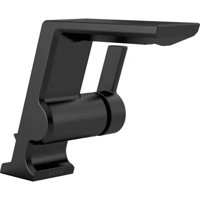 Delta Pivotal Single Hole Bathroom Faucet With Drain Assembly In Matte Black