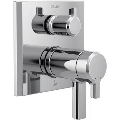 Delta Pivotal Tempassure Valve Trim With 3-setting Integrated Diverter In Lumicoat Chrome