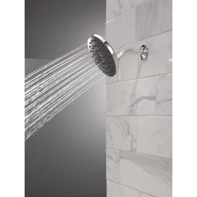 Delta Pivotpro Rain Showerhead, Single Setting 7 Inch Round Shower Head In Chrome