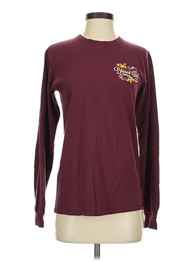 Pre-owned Delta Pro Weight Long Sleeve T-shirt In Burgundy