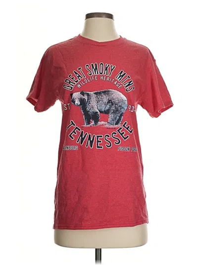 Pre-owned Delta Pro Weight Short Sleeve Top Red Crew Neck Tops