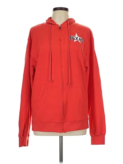 Pre-owned Delta Pro Weight Zip Up Hoodie In Red